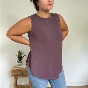 Handmade Purple Longline Tank by The New Blak